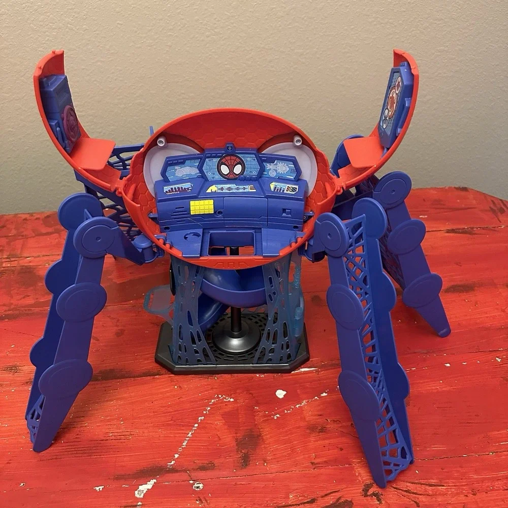 Marvel Spidey And His Amazing Friends Web Crawler HQ Playset W/ 4 Figures w/ Car